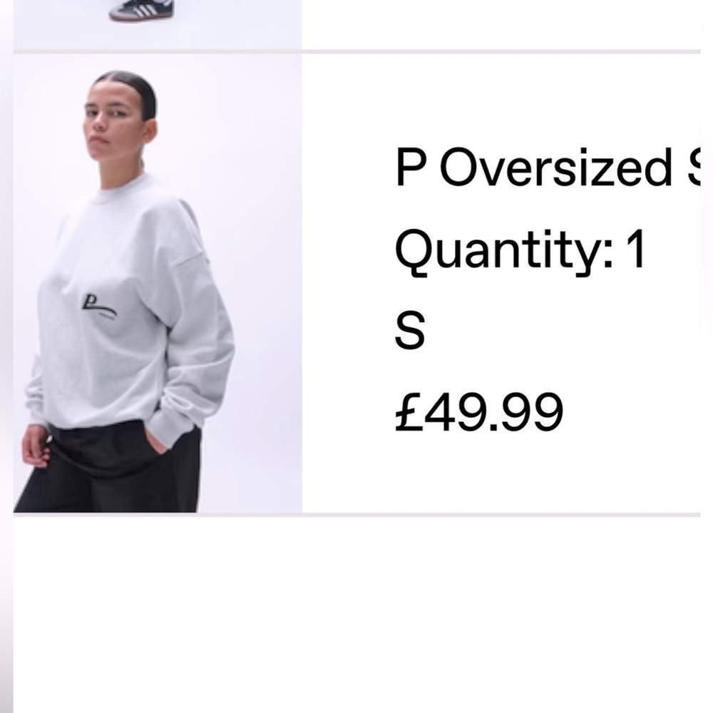 Adanola Gray Oversized Sweatshirt